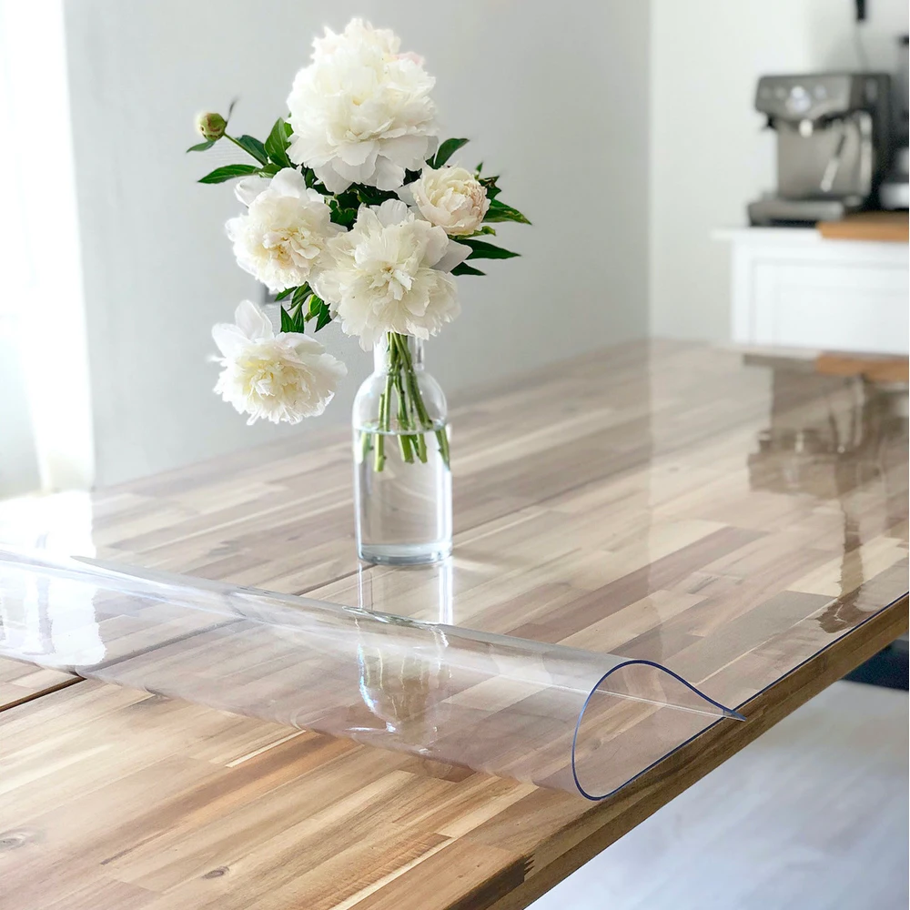 Скатерть гибкое стекло защитная накладка на стол 0 8 мм из ПВХ (разные размеры)