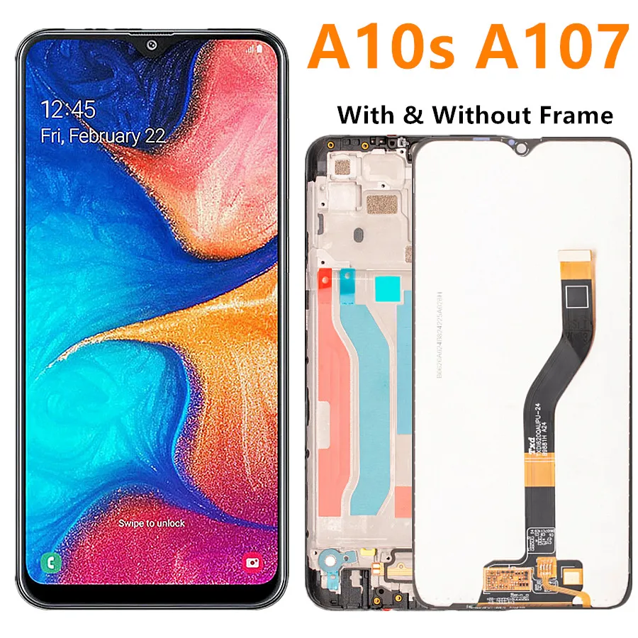 

100% Оригинальный ЖК-дисплей для Samsung Galaxy A10s сенсорный экран дигитайзер в сборе 2019 A107/DS A107F A107FD A107M запасные части