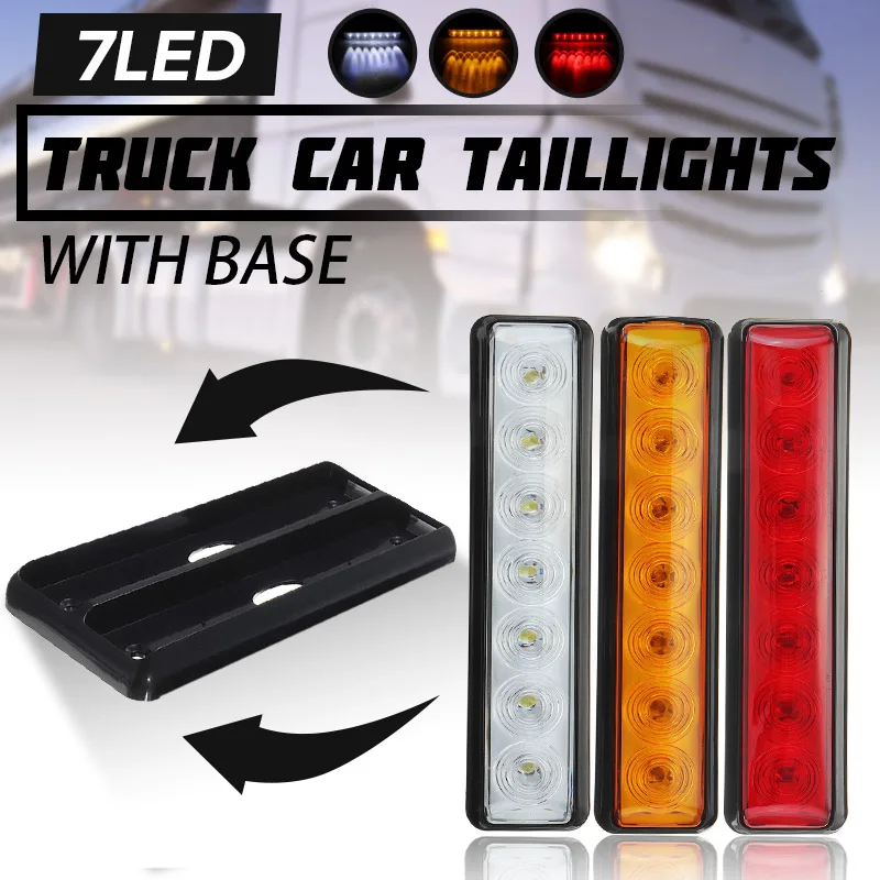 DC12v led караван грузовик фонари заднего хода для прицепов лампа заднего стоп-сигнала Поворотная сигнальная лампа обратного Предупреждение прямоугольная автомобильная лампа для прицепа