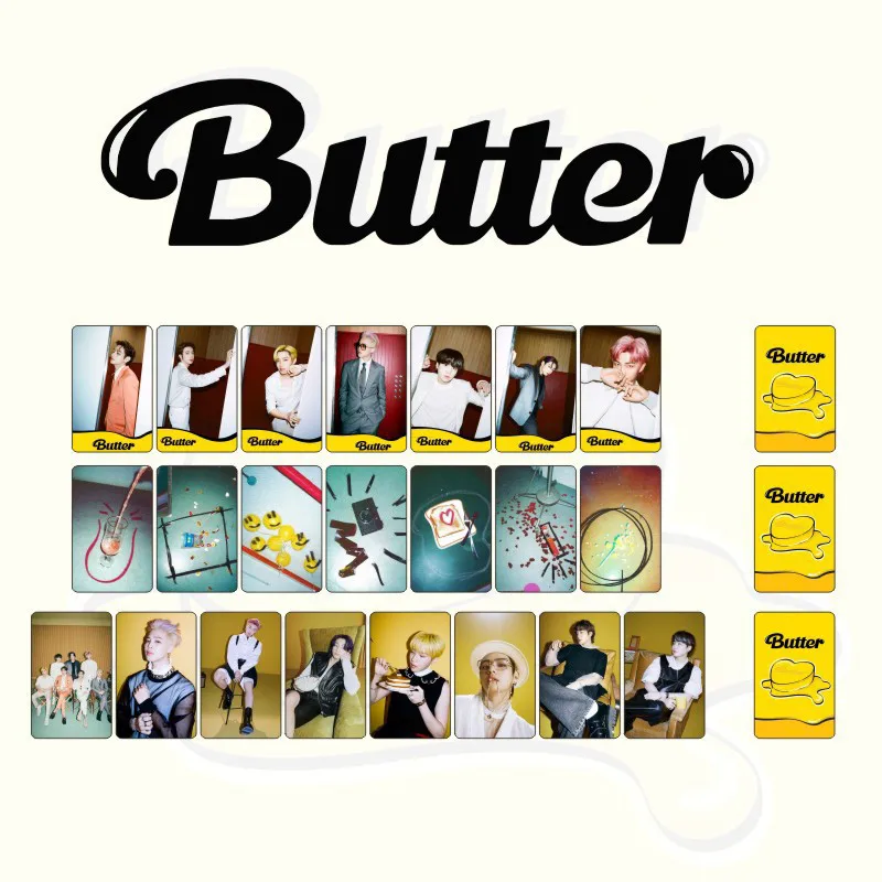 

KPOP Bangtan Boys Butter Double Sides Postcards JIMIN JIN SUGA J-HOPE Fans Collection