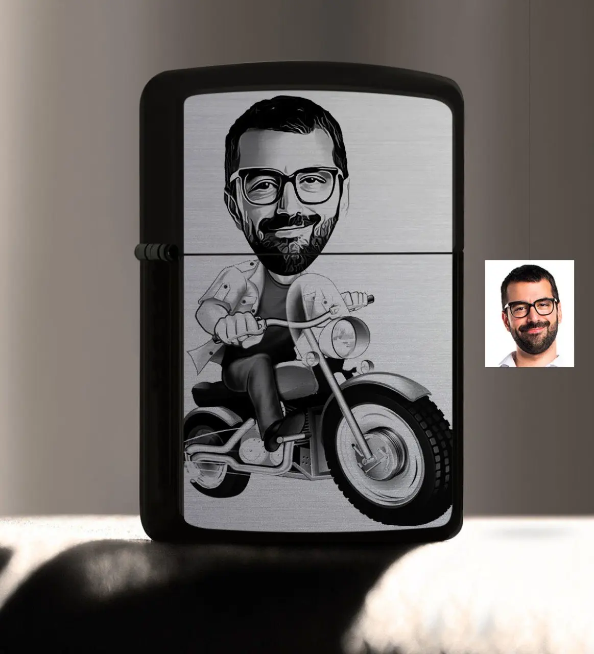 

Personalized Men Biker Caricature Of Gasoline Black Metal Cigarette lighter-1 Reliable Quality Cost Effective Picture Lighter smoking