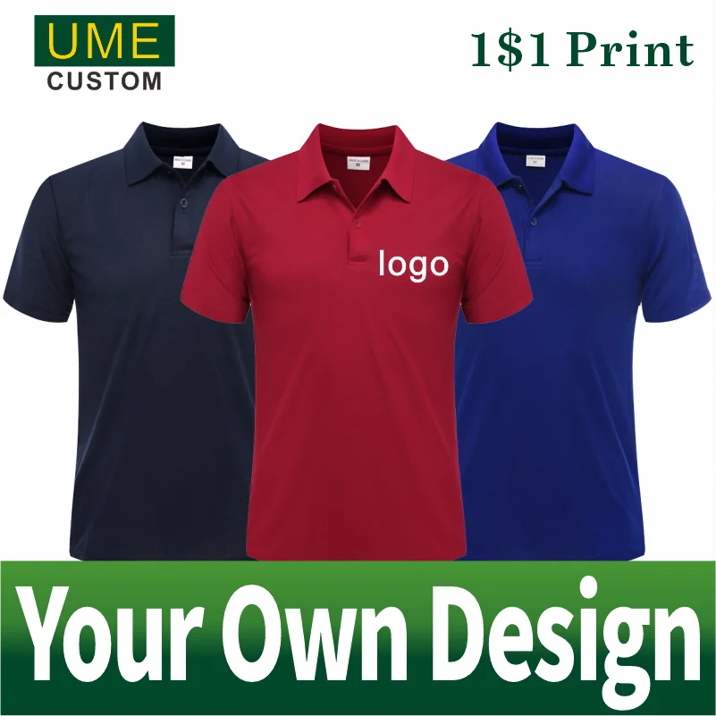 Solid Color Lapel POLO Shirt Summer Fashion Breathable Men and Women Short-Sleeved Top Custom Embroidery Printing LOGO 2021 NEW