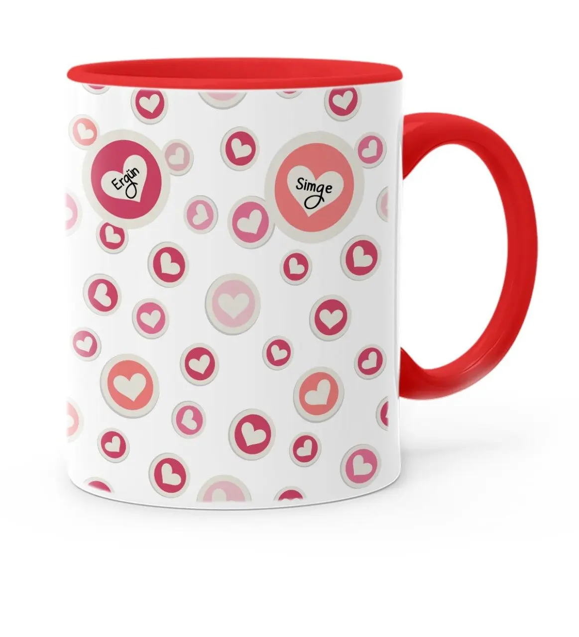 

Personalized Valentine 'S Day Themed Red Mug Cup-37