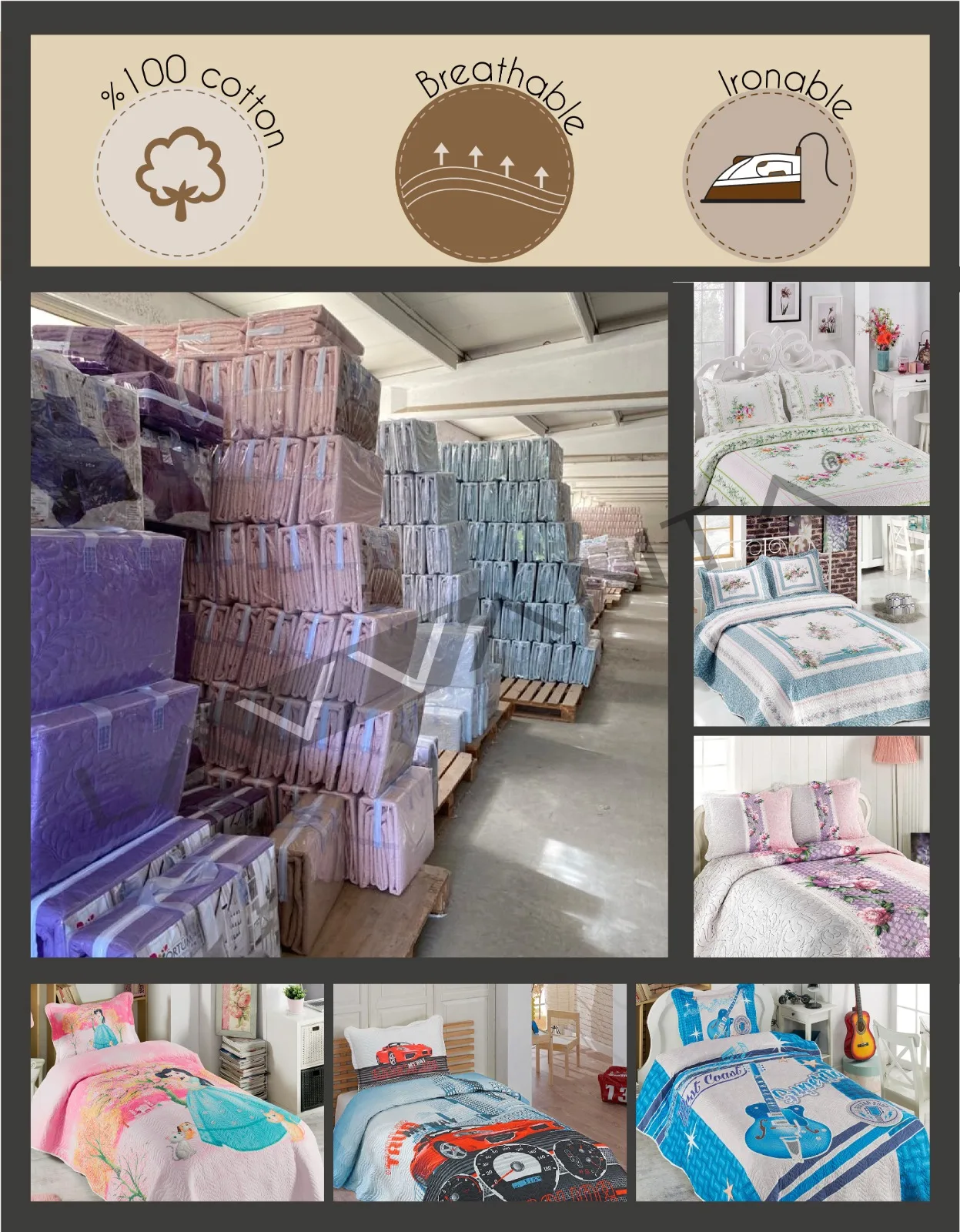 My blanket Lisa Double Personality Quilted Bedspread Stylish Design Reasonable Price Easily Ironed Fast Shipping Air Permeable Fabric | Дом и