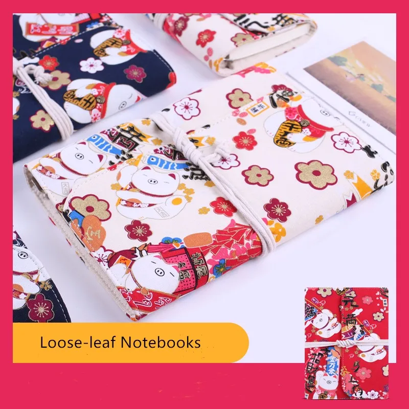 Новый льняной блокнот с свободными листьями ручной журнал книга A6 A5 чехол