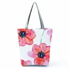 Красные цветочные сумки для хранения, модная женская вместительная многоразовая сумка для покупок, Портативная сумка на плечо, горячая Распродажа, дорожная пляжная сумка