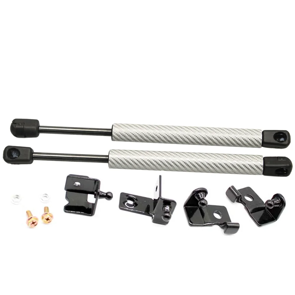 silver carbon fiber Для Isuzu New D-MAX/Rodeo 2013- 4x4 аксессуары для звукоснимателя передний капот газовые стойки подъемная поддержка демпфер Газовый амортизатор - Цвет: silver carbon fiber