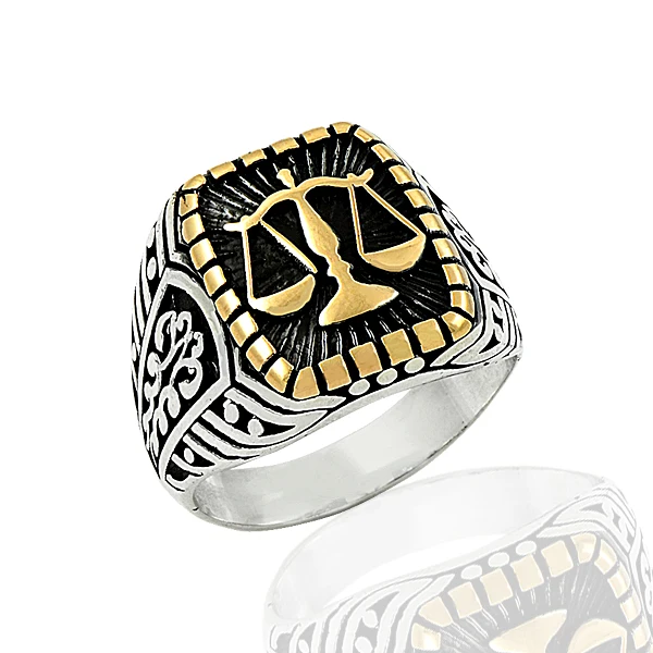 925 Silver Scales Printed Casual Rings for Men