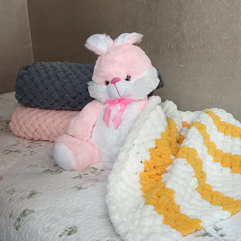 

Alize Puffy Baby Blanket Newborn Gift Soft Hand Knitted Blanket Baby Shower Gift Baby throw, Swaddle Bulky Trendy