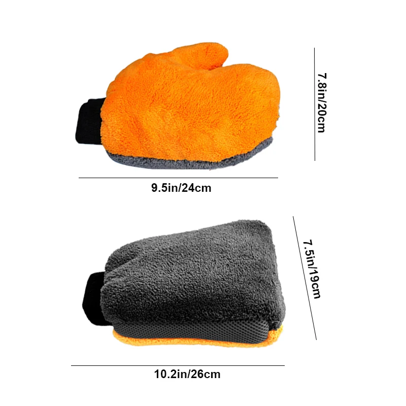 4 шт. ультрабольшие рукавицы из перчатка для мытья машины микрофибры мягкий