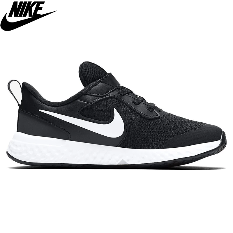 Оригинальная детская спортивная обувь Nike Revolution 5 (PSV) черные детские кроссовки |