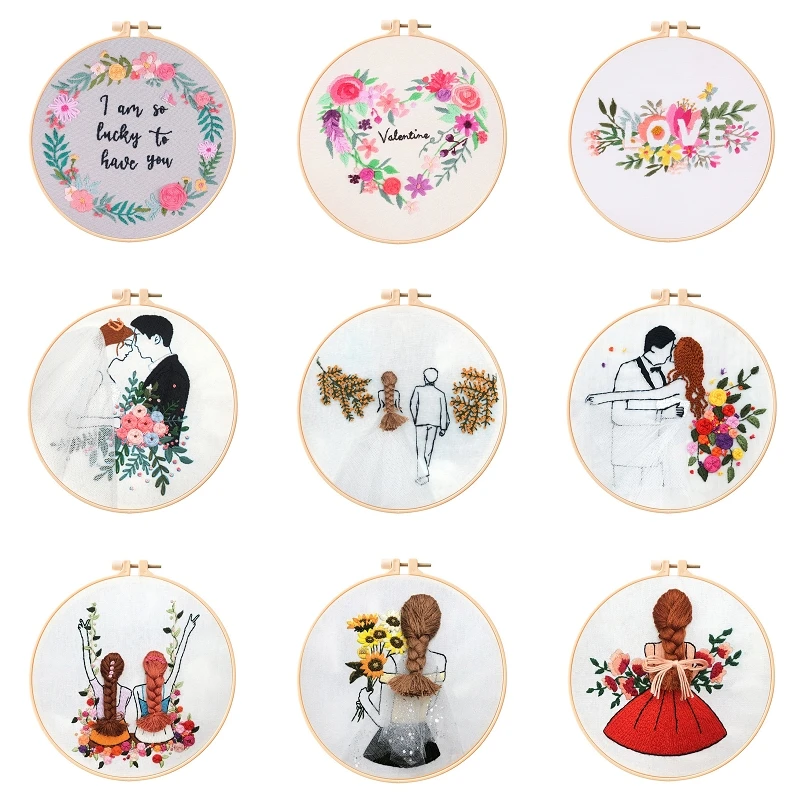 

Love Embroidery Starter Kit for Beginners, Modern Embroidery Kits, Contains all Embroidery Tools, English Description
