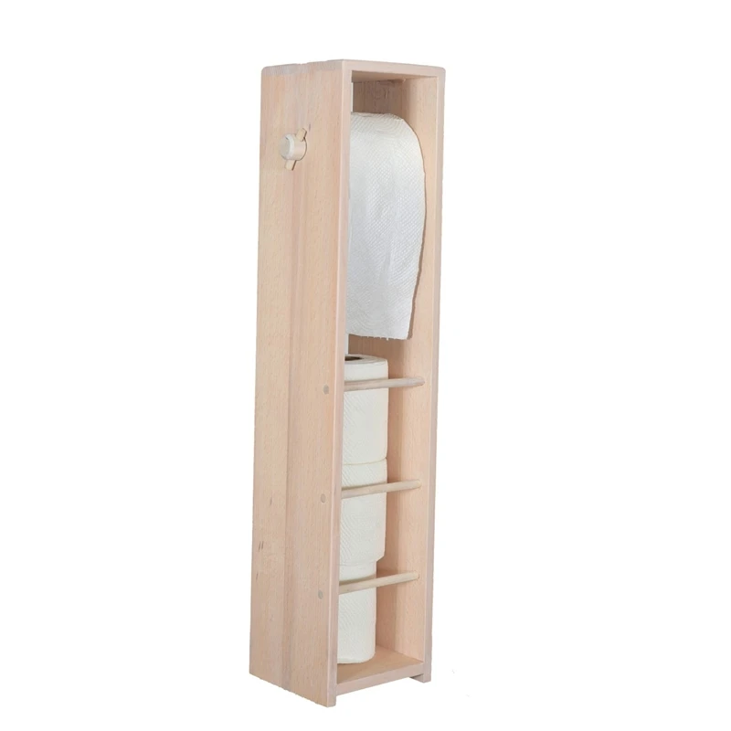 

Toilet Paper Holder Beech Wood Tumbled White Painted