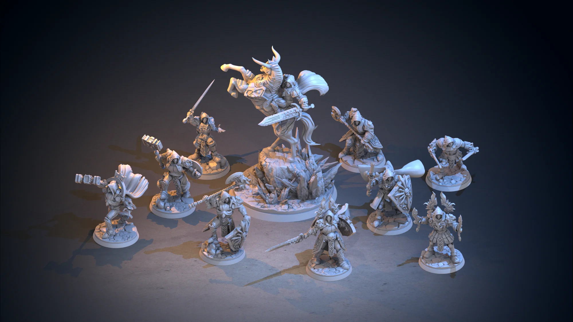 Thorjacks с предводителем | Набор из 10 фигурок DnD Wargame Miniatures