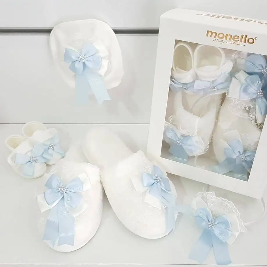 Кубический цирконий с рюшами светильник голубыми лентами 4 шт. послеродовой