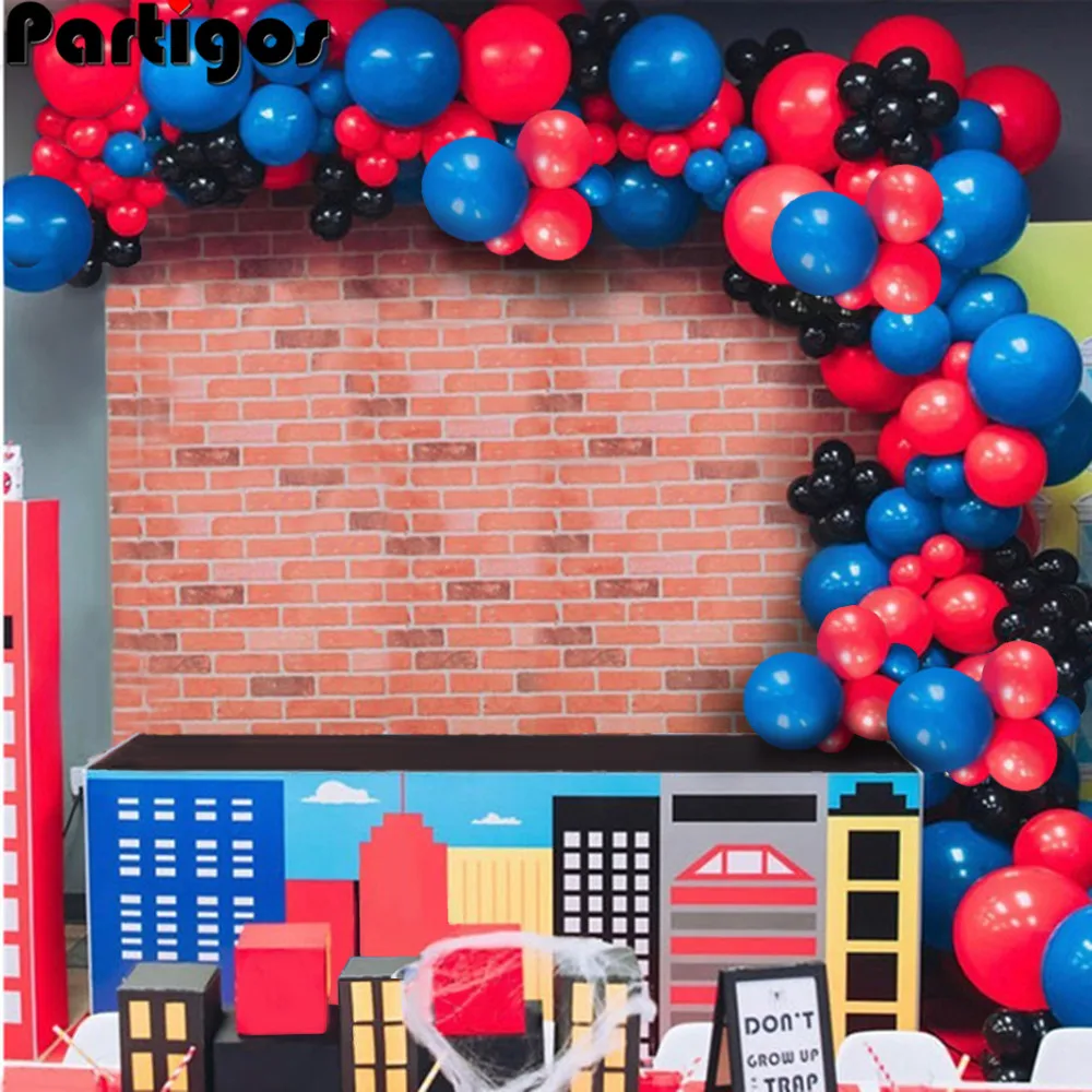 107pcs Kit arco in lattice rosso blu ghirlanda palloncino neonato ragazza decorazioni per feste di primo compleanno giocattoli per bambini forniture per Baby Shower