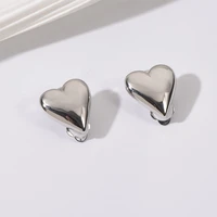 european and american niche retro love peach heart womens pierced heart shaped earrings party gifts