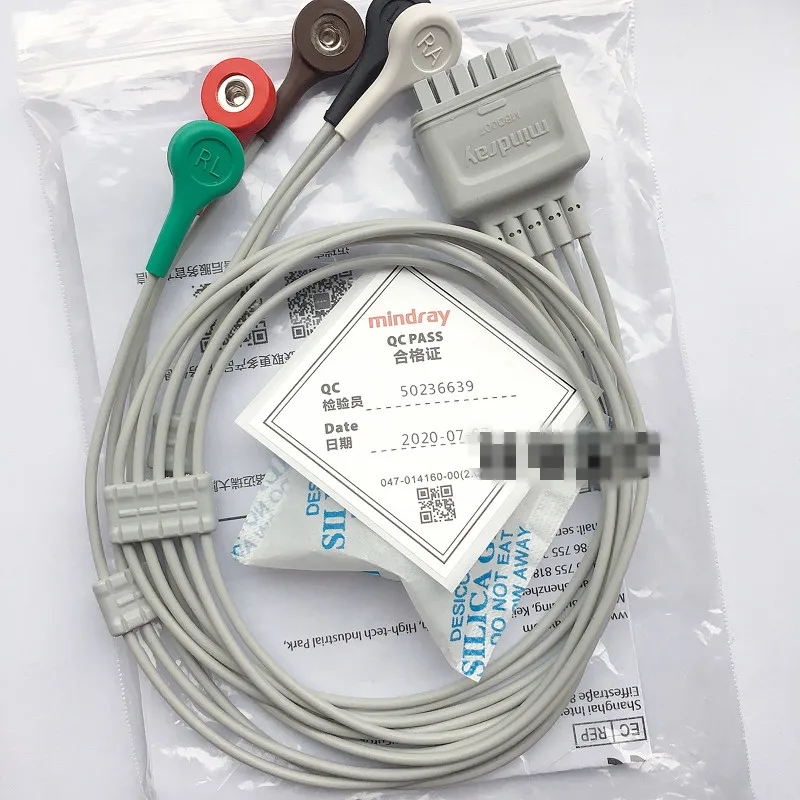 

Оригинальный Mindray ECG Leadset 5-Lead, новая Телеметрия AHA Snap 24 "EY6511B PN:009-004782-00