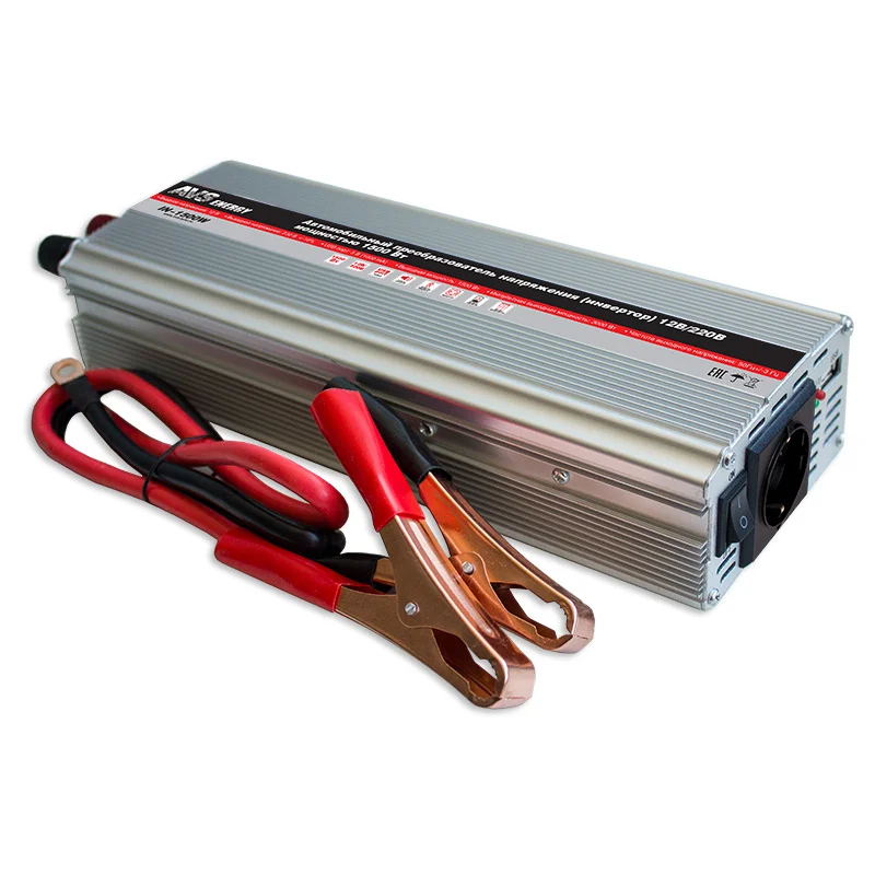 Инвертор автомобильный (адаптер) 14/220V &quot1500W &quot AVS IN-1500W переходник напряжения |