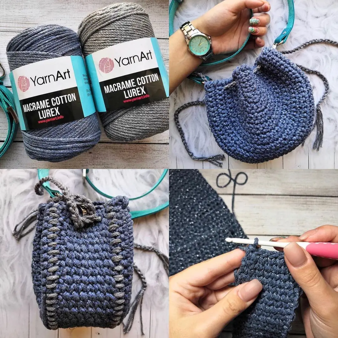 Нить из хлопка с люрексом Yarnart 250 г 205mt