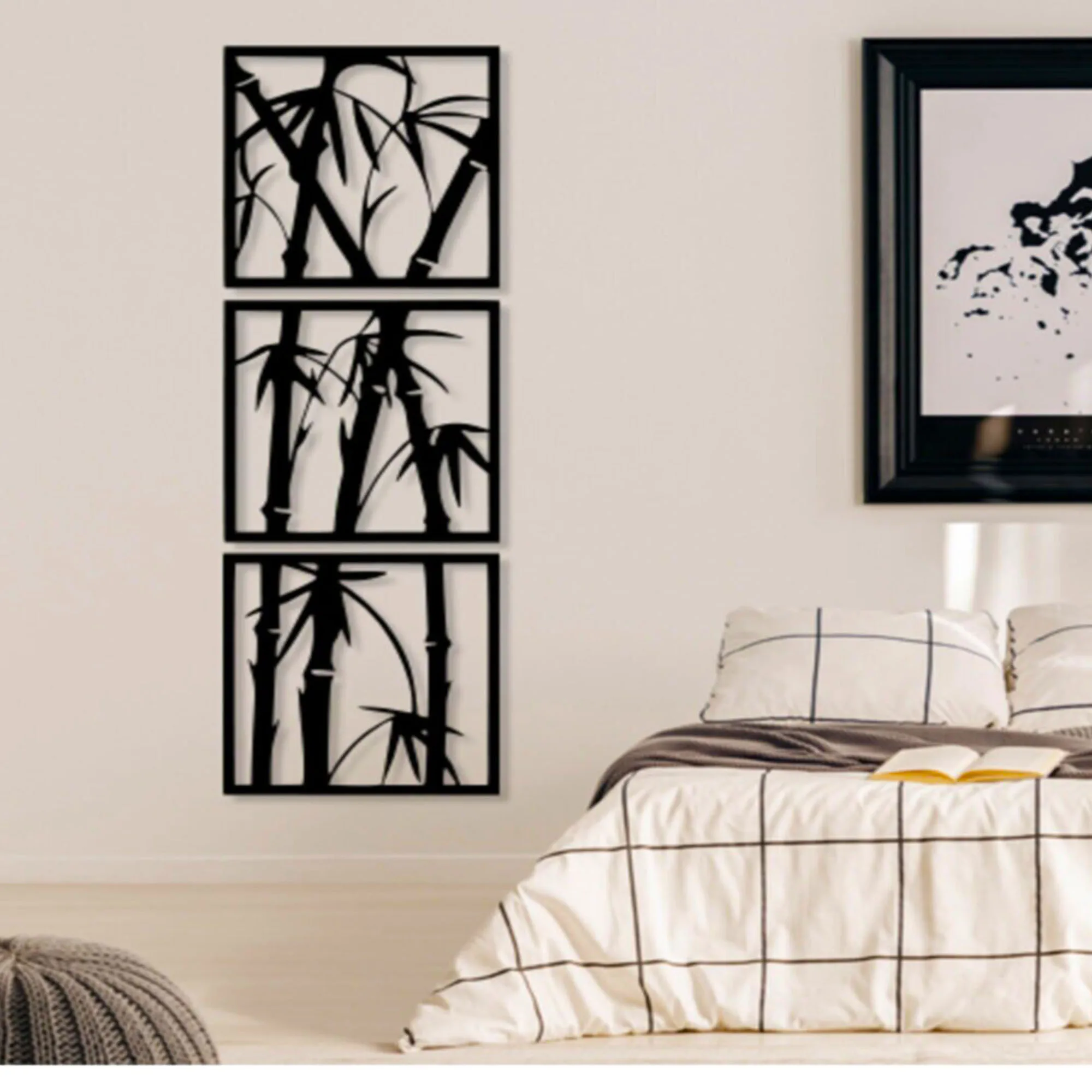 Набор из 3 бамбуковых стен для украшения 27 х30 дюймов