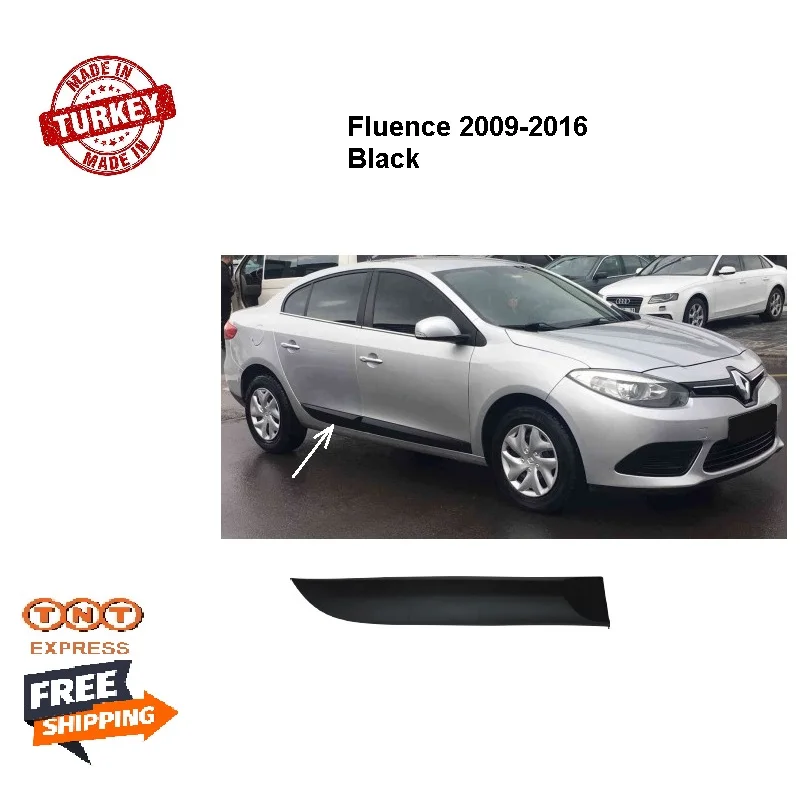 1 шт. молдинг задней правой двери (черный) с зажимами для Renault Fluence 828760007R/бесплатная