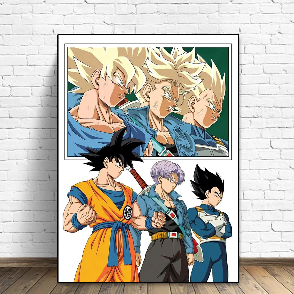 

Dragon Ball Posters Japanese Anime Canvas Painting Goku Prints Pictures Living Room Home Bedroom Decoration Mural Gift Cuadros