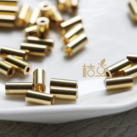 Трубки из латуни для бижутерии 7x3,5 мм 30 шт.