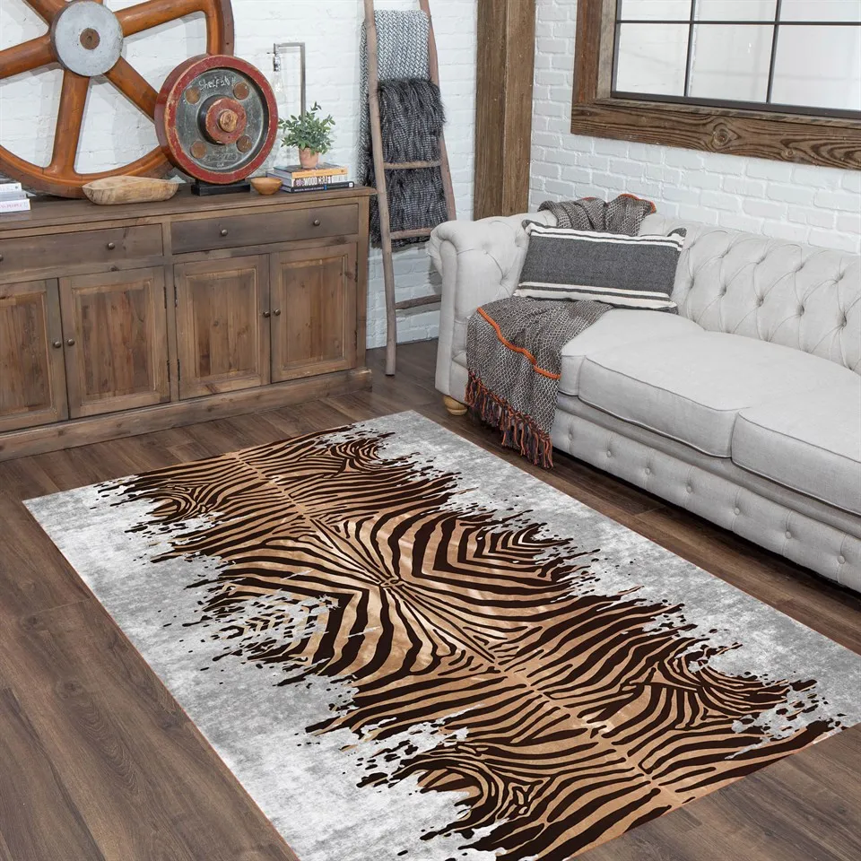 

Home Decoration Living Room Rug Slip-Resistant Faux Leather Sole Dust Stain resistant Foal Feather Fabric Carpet