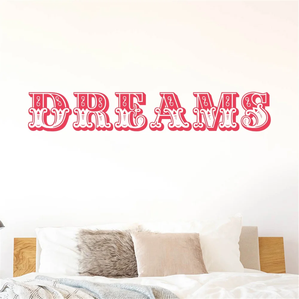 

Dream Wall Stickers For Living Room Office Bedroom Decoration Mural Art Diy Wall Decal Home Decor