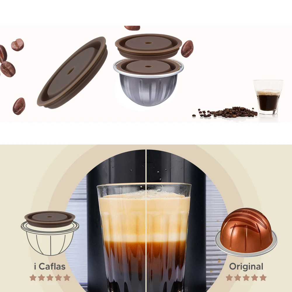 Многоразовые кофейные капсулы Силиконовый поднос для Nespresso Vertuo и VertuoLine с