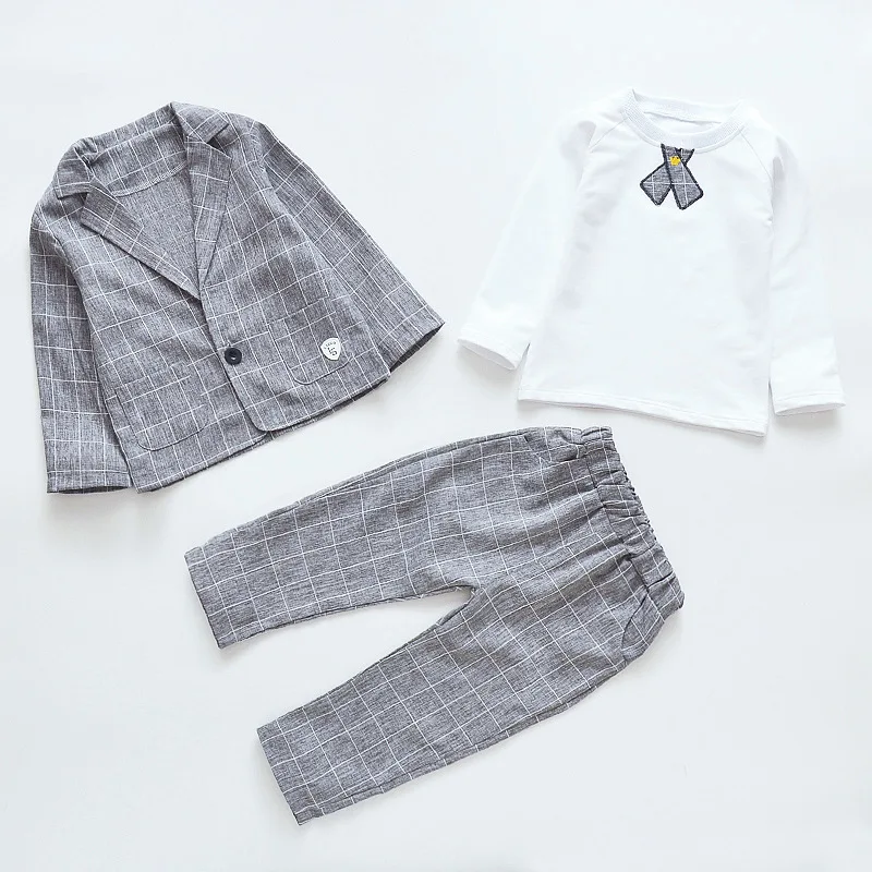 

Formal Spring Autumn Boys Clothing SuitsSweatshirts+ Pants 2pcs/Set Kids Jacket Teenager Sport School Outfits Tracksuit High Q