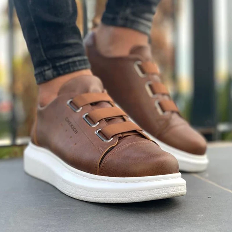 Chekich Женская и мужская обувь Коричневый цвет без кожи Весна осень Застежка на