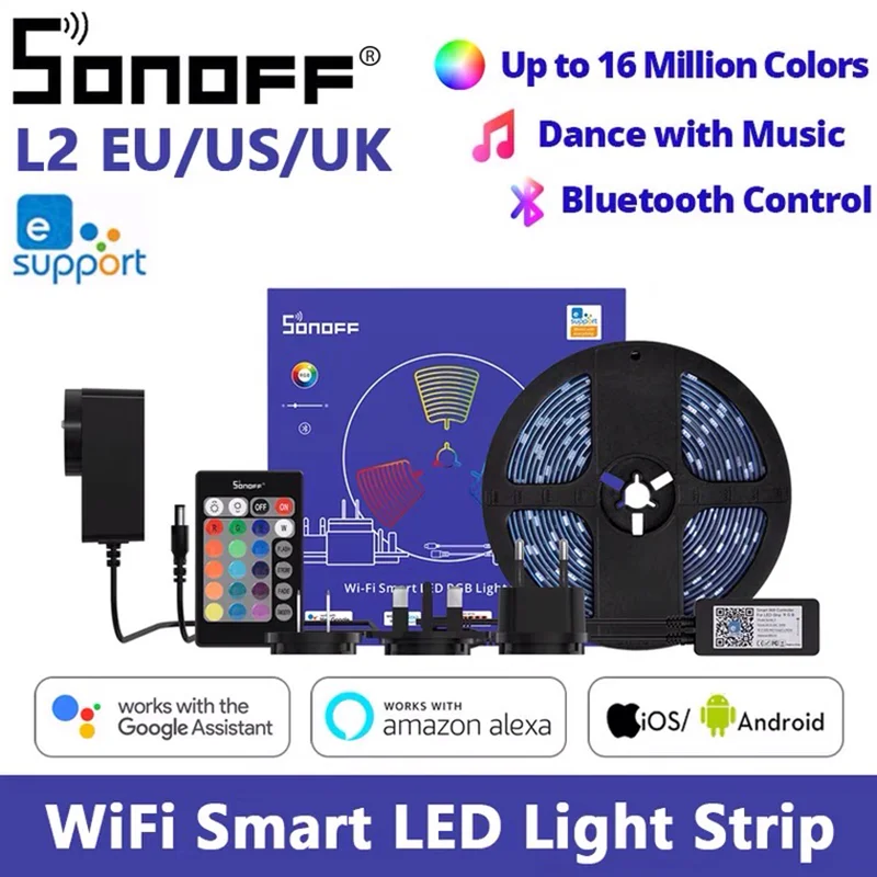 

Светодиодная лента с Wi-Fi и дистанционным управлением для Alexa Google Home