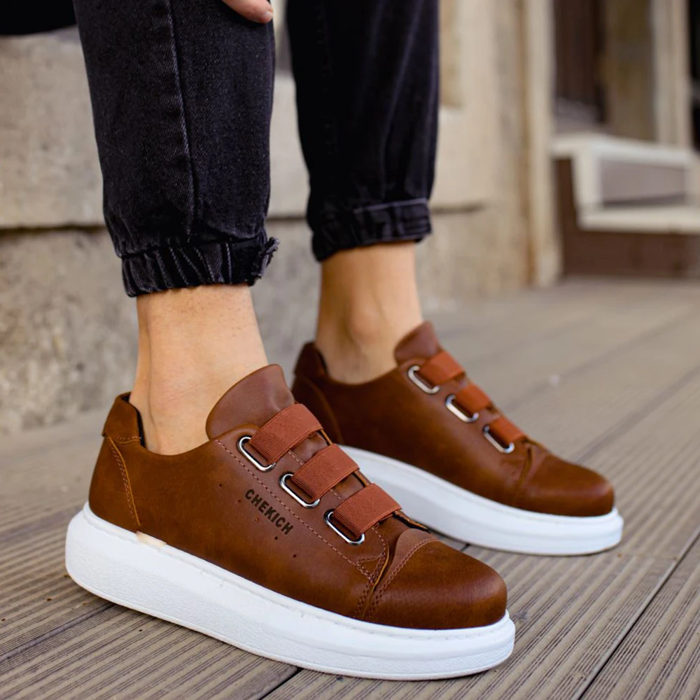 Chekich Женская и мужская обувь Коричневый цвет без кожи Весна осень Застежка на
