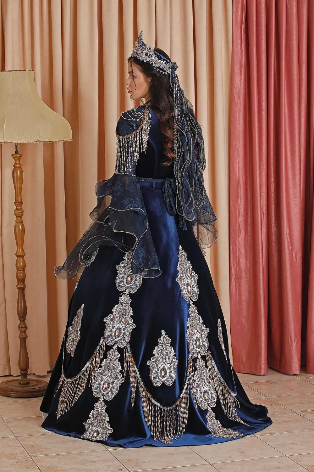 Turkish Xaftan Navy Henna 2020 Engagement Wedding Dress Kaftan For Wedding Turkish bindallı modelleri Kına ve xina kaftanı