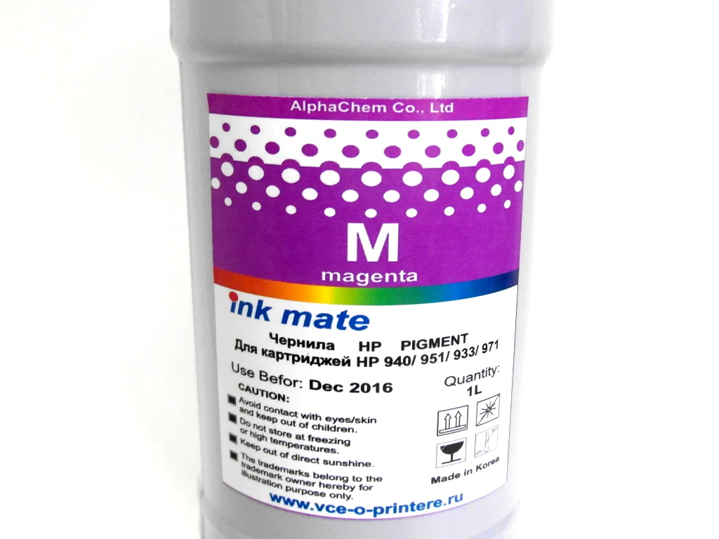 Pigment ink magenta 1 liter for HP 940/ 950/ 932/ 971 | Toner Cartridges