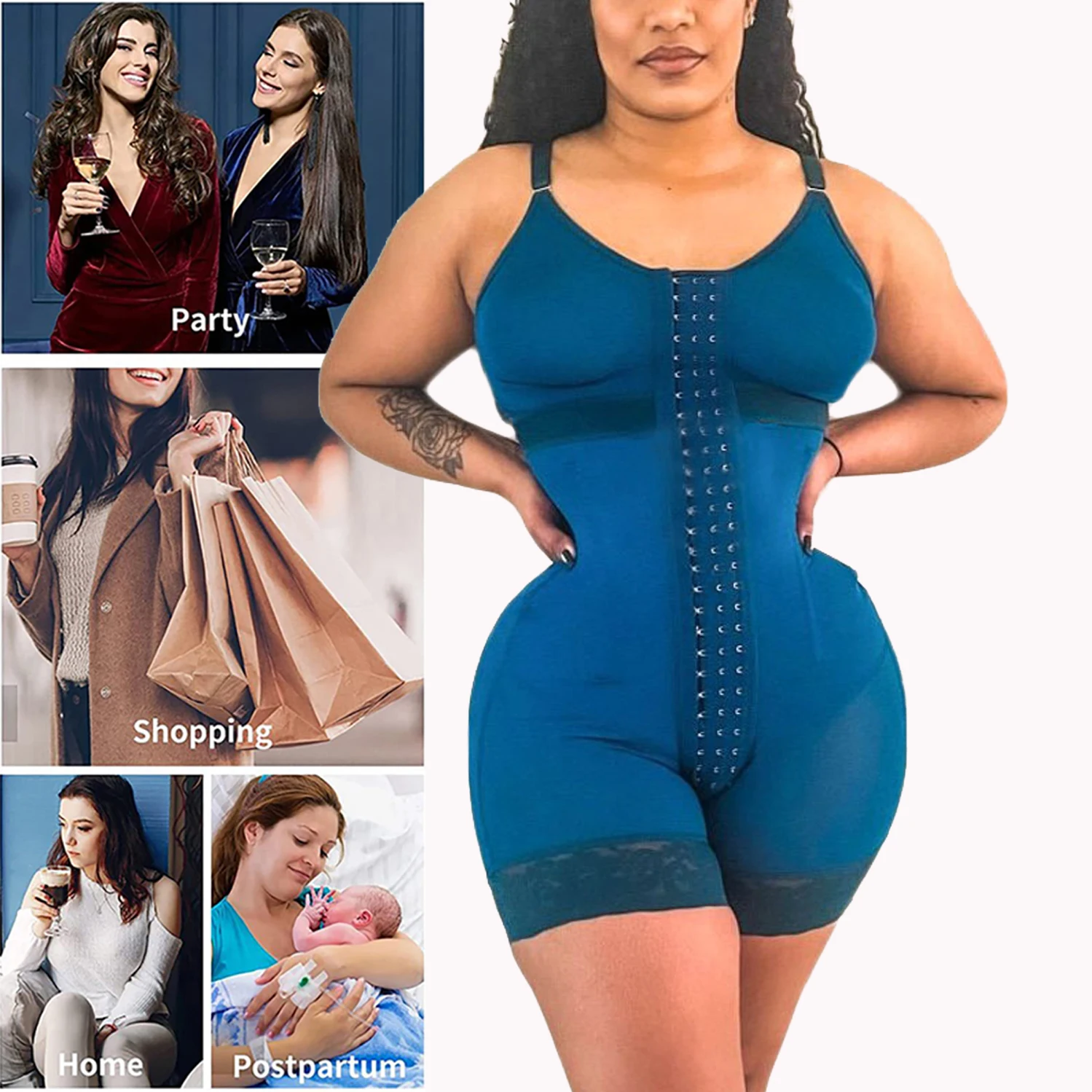 Woman Corset Postpartum Shapers With Bra Post Liposuction Bodysuit Waist Trainer Butt Lifter Fajas Reductoras Colombianas Gaine