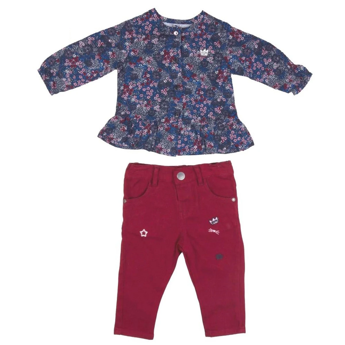 

Bebepan Star Printed Blouse Pants Set Girl