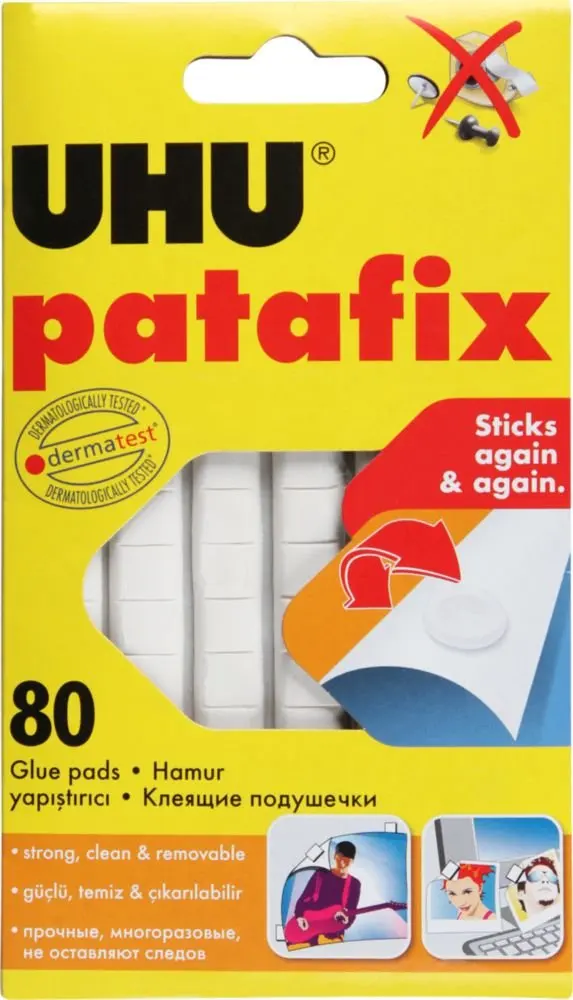 Клеящие подушечки Patafix (Патафикс) 80 шт ТМ UHU (УХУ) |
