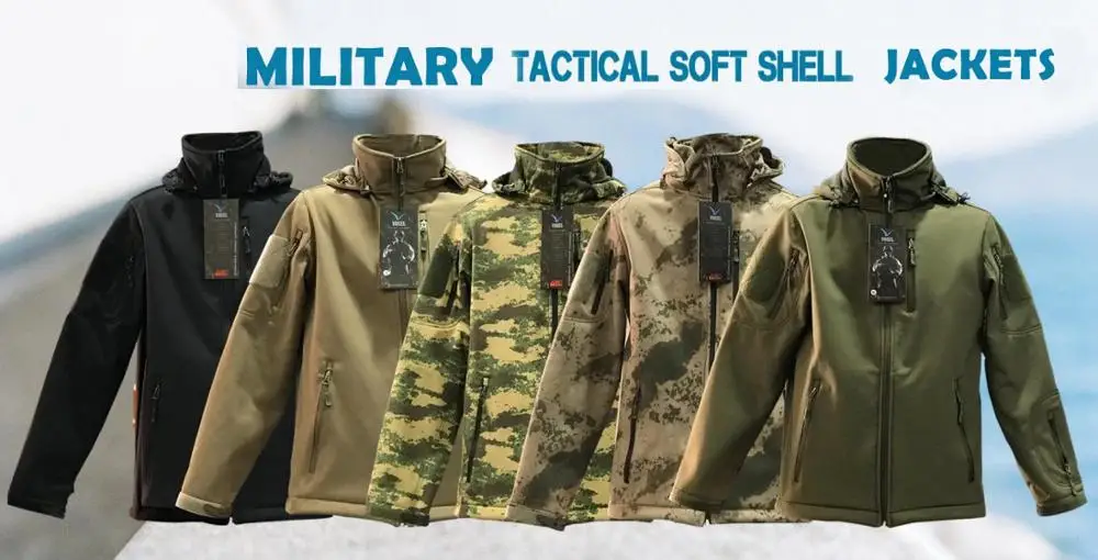 Мужская и женская тактическая куртка водонепроницаемая флисовая для активного