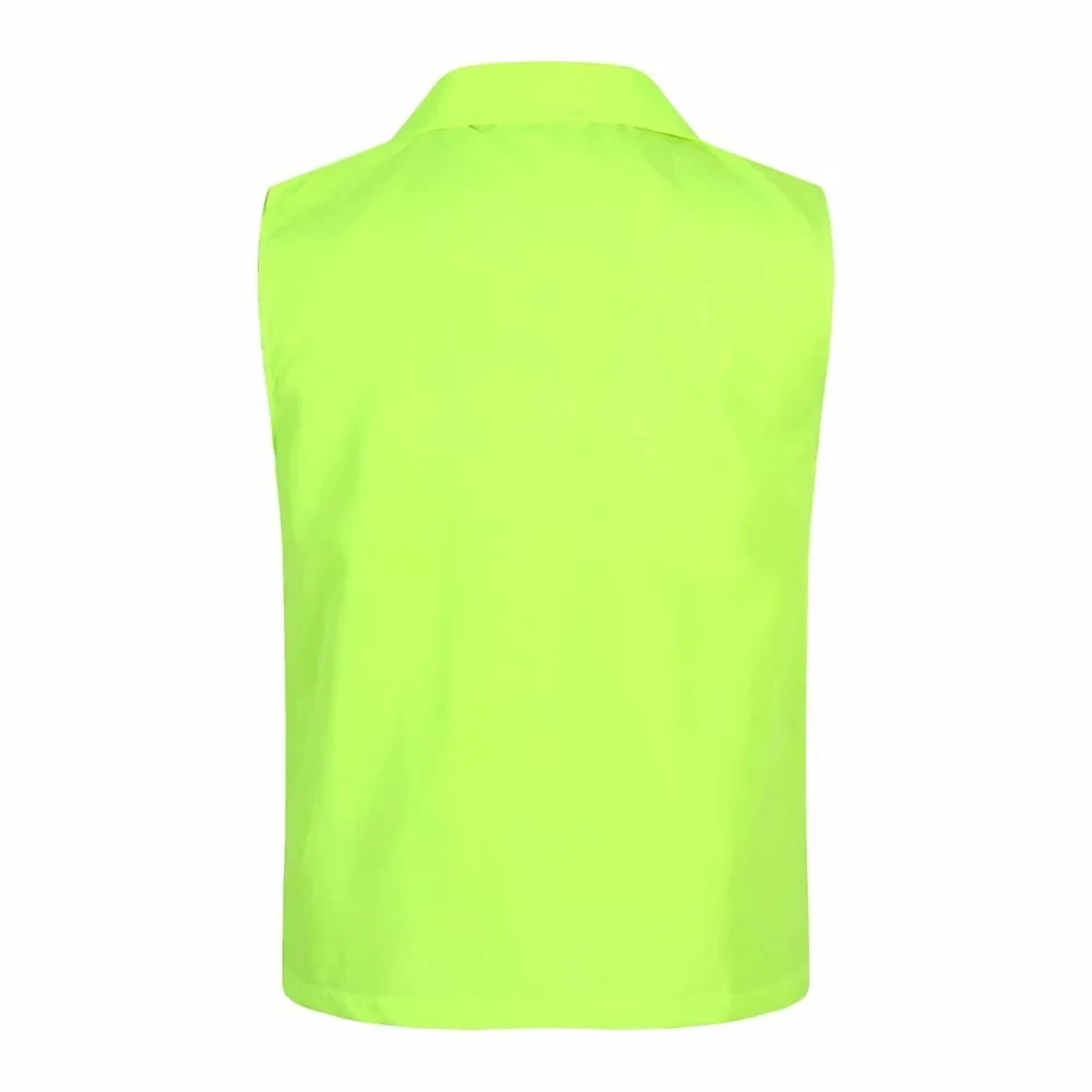 Factory price!1PCS Free Custom Design Zip Vests Print Logo Men Woman High visibility Safety Work Vest Workwear Uniform | Мужская одежда
