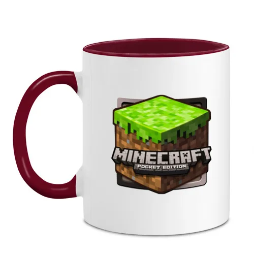 Кружка двухцветная Minecraft logo (5)|Кружки| |