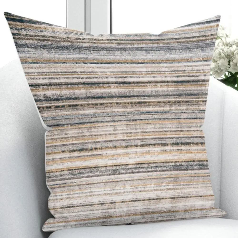 

Else Brown Gray Vintage Turkish Geometric Stripes 3D Print Throw Pillow Case Cushion Cover Square Hidden Zipper 45x45cm