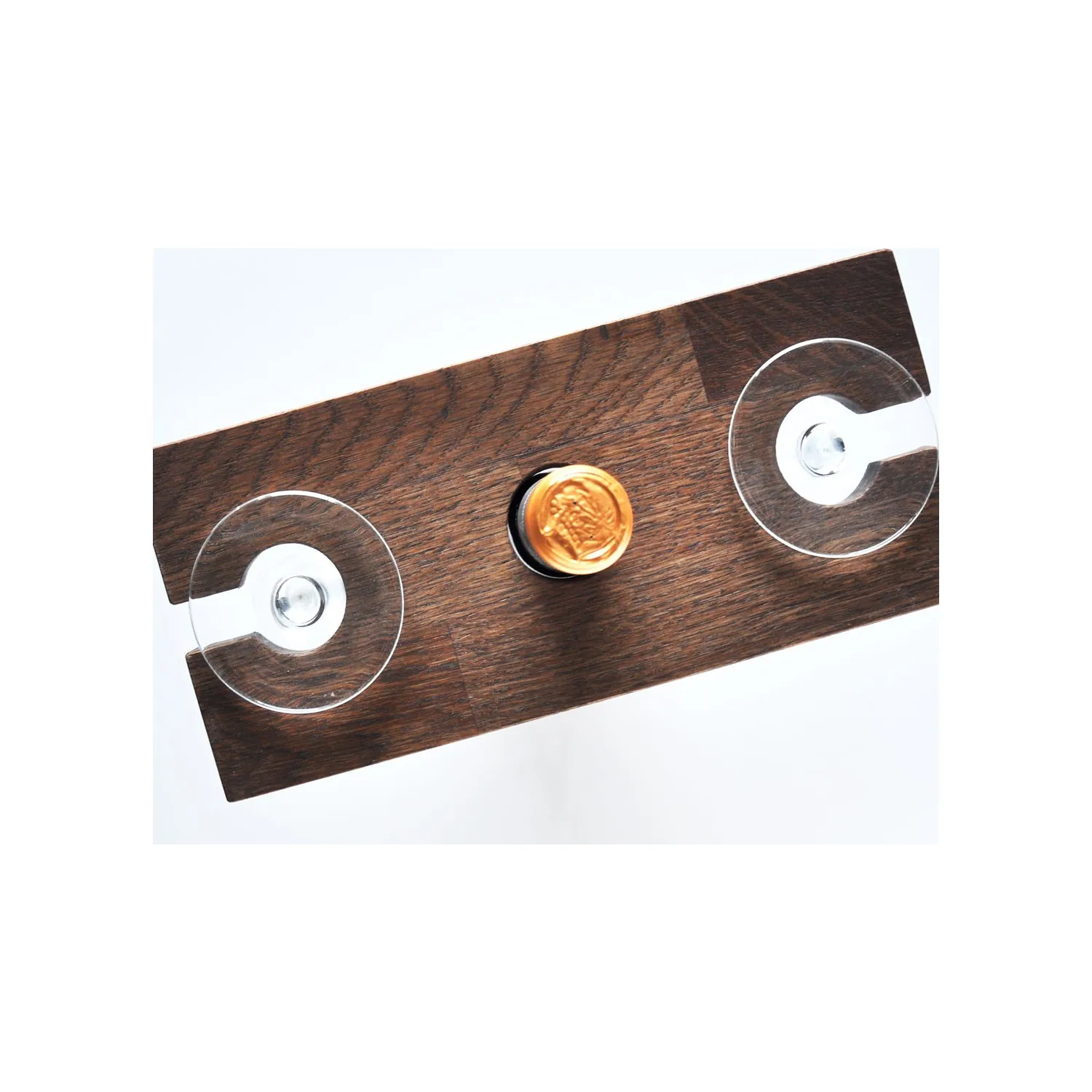 

Wine Rack Solid Wood 2 Glasses Desktop Elegant Presentations
