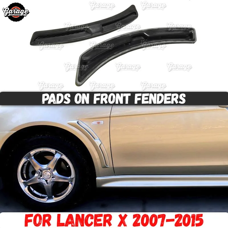 Накладки на передние кранцы для Mitsubishi Lancer 10 2007 2015 АБС пластиковые накладки