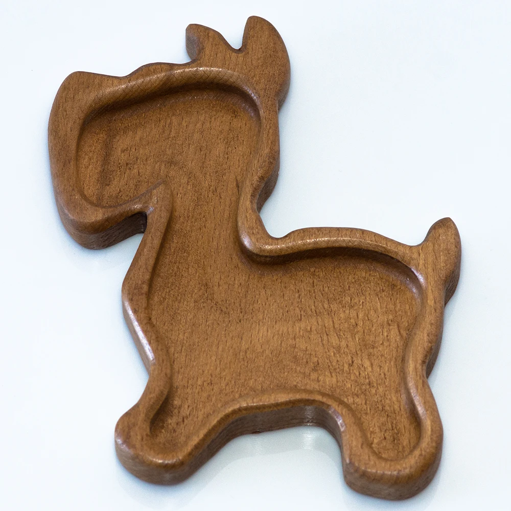 A plate for children a wooden dog. Tableware from wood. Wooden tableware children's feeding | Мать и ребенок