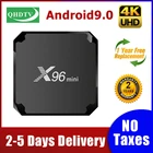 ТВ-приставка X96 Mini QHD, Android 9,0, 4K, четырехъядерный процессор Amlogic S905W, 1 ГБ, 8 ГБ, 2 ГБ, 16 ГБ, ТВ-приставка 2,4G, Wi-Fi, ТВ-приставка X96mini QHD