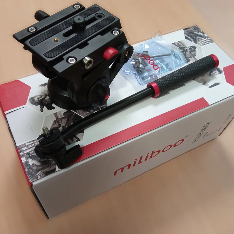 Жидкая видеоголовка miliboo 801II с быстроразъемной пластиной для штатива DSLR-камеры