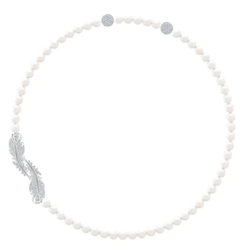 AWS 2020 новое Изысканное и Элегантное ожерелье с белыми красивыми перьями для